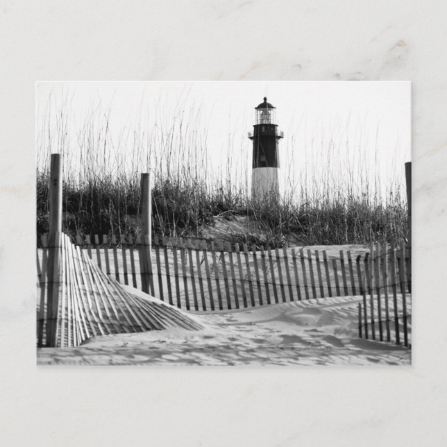 Carte Postale Clôtures De Plage Et Phare (Devant)
