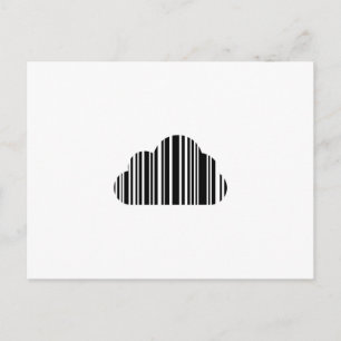 Carte Postale Cloud de code barre