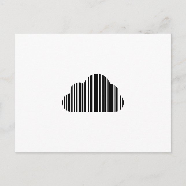 Carte Postale Cloud de code barre (Devant)