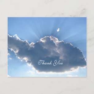 Carte postale cloud Merci