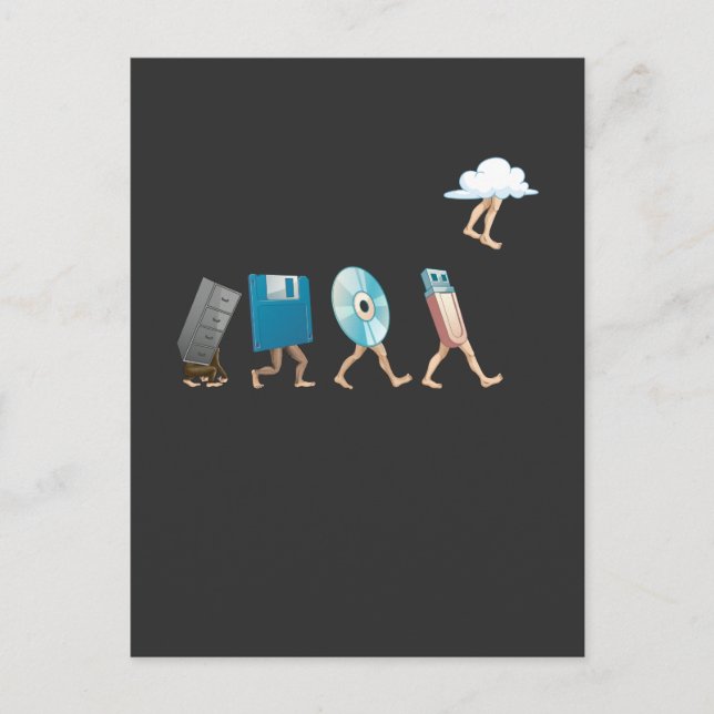 Carte Postale Cloud USB du logiciel d'ingénierie informatique (Devant)