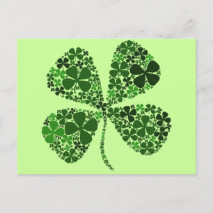 Carte Postale Clover à 4 feuilles infiniment chanceux