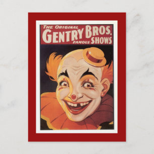 Carte Postale Clown de cirque vintage