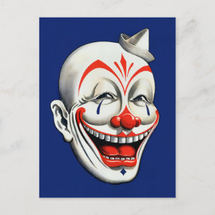 Carte Postale Clown Déplaisant vintage