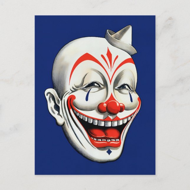 Carte Postale Clown Déplaisant vintage (Devant)
