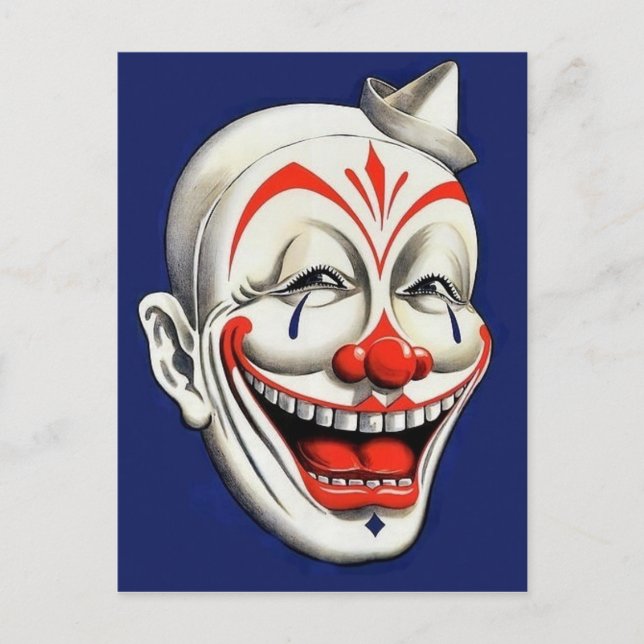 Carte Postale Clown Déplaisant vintage (Devant)