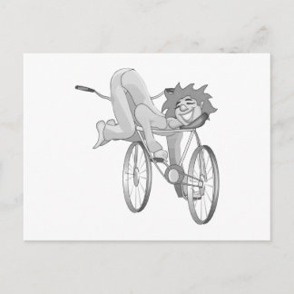 Carte Postale Clown équitation à dos