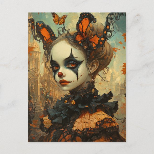 Carte Postale Clown papillon (Devant)