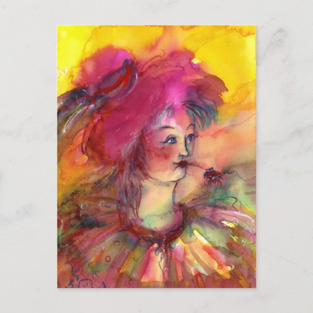 CARTE POSTALE CLOWN PINKY (Devant)