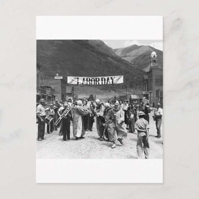 Carte Postale Clowns de la Fête du Travail, 1940 (Devant)