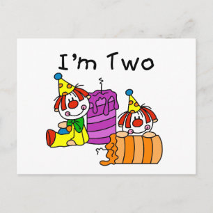 Carte Postale Clowns et bougies T-shirts et cadeaux pour le 2e a