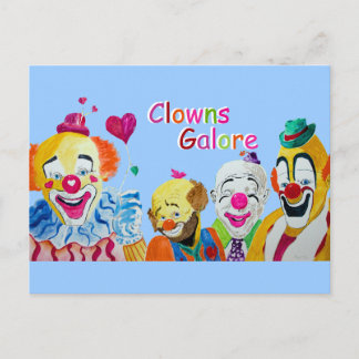 Carte postale Clowns Galore