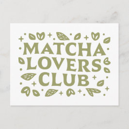 Carte Postale Club amoureux de Matcha esthétique