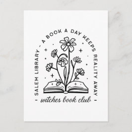 Carte Postale Club d'amoureux du livre sorcières filles lire équ