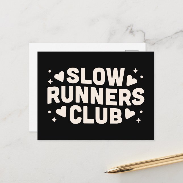 Carte Postale Club de coureur lent (Devant/Arrière en situation)