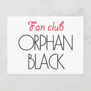 Carte Postale Club de fan noir Orphan