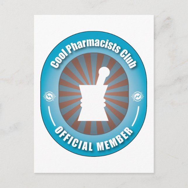 Carte Postale Club des pharmaciens cool (Devant)