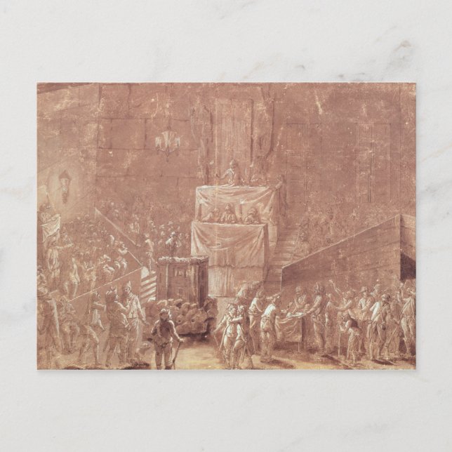 Carte Postale Club Jacobin pendant la révolution (Devant)