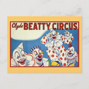 Carte Postale Clyde Beatty Circus Vintage