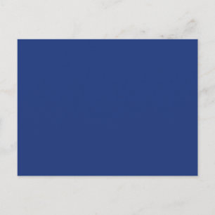 Carte Postale Cobalt Bleu foncé Solid Tendance Couleur Arrière -