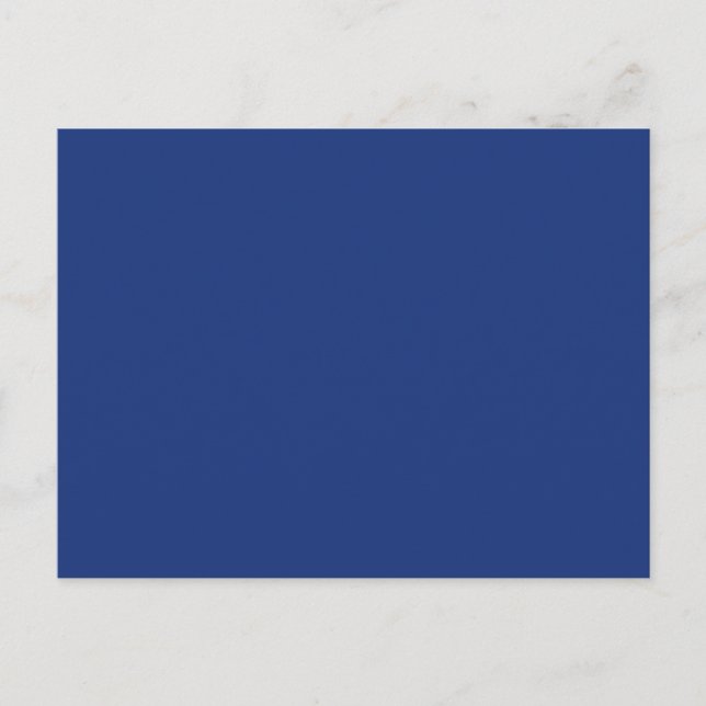 Carte Postale Cobalt Bleu foncé Solid Tendance Couleur Arrière - (Devant)