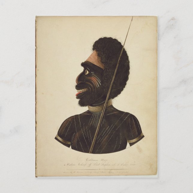 Carte Postale Cobbawn Wogi, chef natif de Port Stephen (Devant)