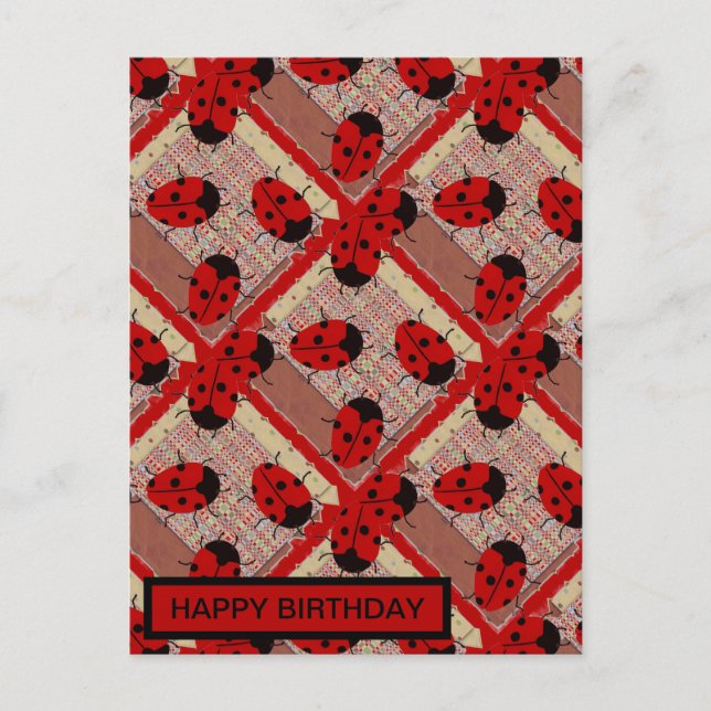 CARTE POSTALE COCCINELLES (Devant)