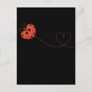 Carte Postale Coccinelles amoureuses coléoptères insectes femmes