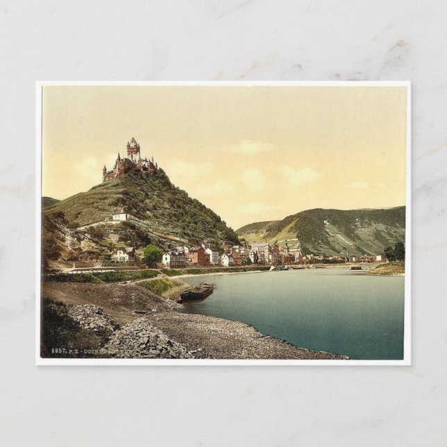 Carte Postale Cochem et château, Moselle, vallée de, Allemagne c (Devant)