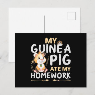Carte Postale Cochon De Guinée Mignonne Mange Mes Mains