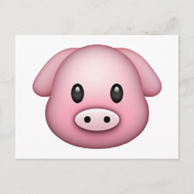 Carte Postale Cochon - Emoji (Devant)