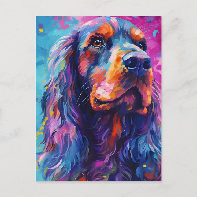 Carte Postale Cocker coloré Spaniel (Devant)
