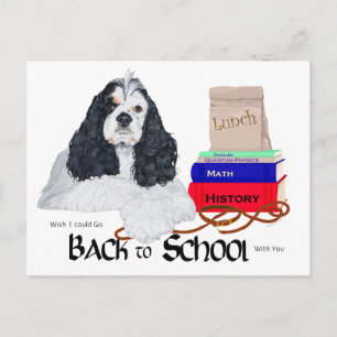 Carte Postale Cocker Spaniel Américain Rentrée Scolaire