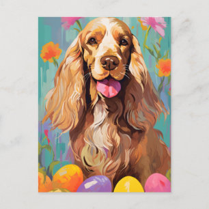 Carte Postale Cocker Spaniel Bonne Pâques