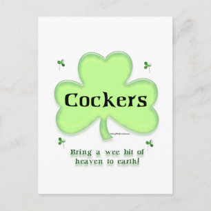 Carte Postale Cocker Spaniel Heaven; Saint Patrick's day Cocker