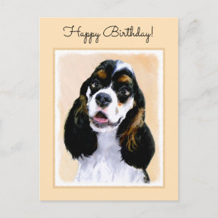 Carte Postale Cocker Spaniel (Parti) Peinture - Art Chien origin