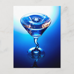 Carte Postale Cocktail bleu