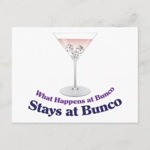 Carte Postale Cocktail Bunco Martini