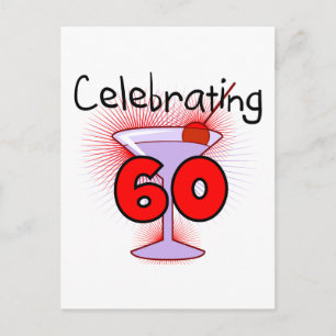 Carte Postale Cocktail célébrant 60 t-shirts et cadeaux