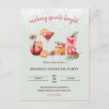 Cocktail de Noël Invitation