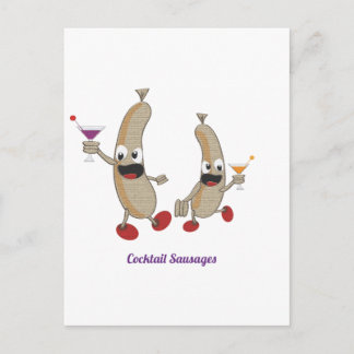 Carte Postale cocktail Saucisses