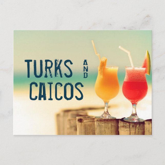 Carte Postale Cocktails Turks & Caicos (Devant)