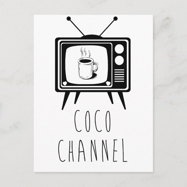 Carte Postale Coco Channel mignon, élégant (Devant)