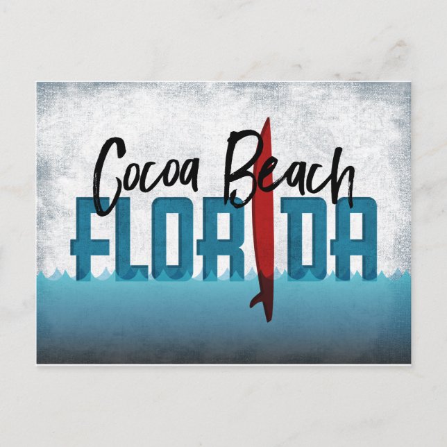 Carte postale Cocoa Beach Floride Surboard (Devant)