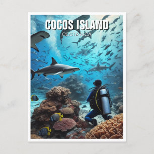 Carte Postale Cocos Island Scuba Diver