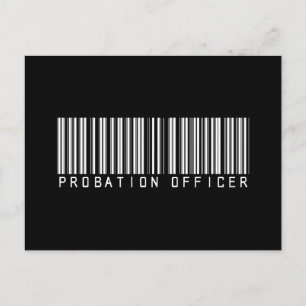 Carte Postale Code barre de l'agent de probation