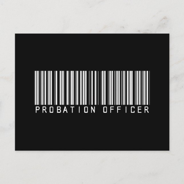 Carte Postale Code barre de l'agent de probation (Devant)