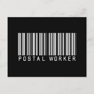 Carte Postale Code barre du collaborateur postal