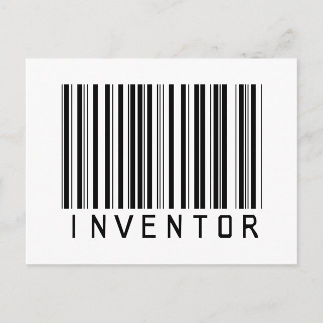 Carte Postale Code barre inventeur (Devant)
