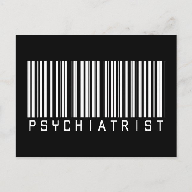 Carte Postale Code-barre psychiatrique (Devant)